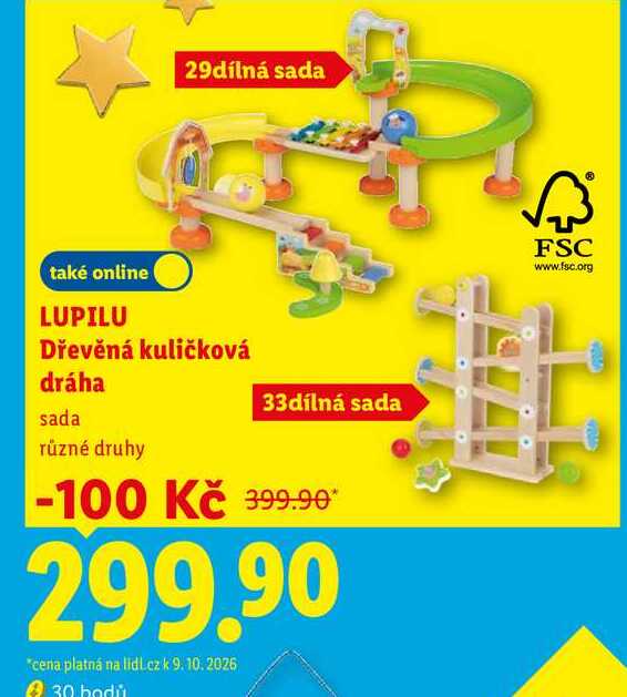 LUPILU Dřevěná kuličková dráha