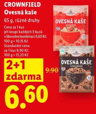 CROWNFIELD Ovesná kaše, 65 g