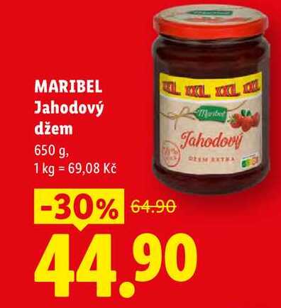MARIBEL Jahodový džem, 650 g 