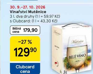 Vinařství Mutěnice, 3 l, dva druhy 