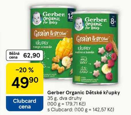Gerber Organic Dětské křupky, 35 g