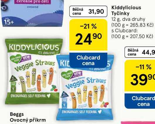 Kiddylicious Tyčinky, 12 g