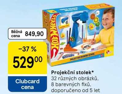 Projekční stolek, 32 různých obrázků, 8 barevných fixů