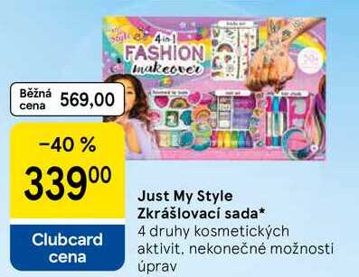 Just My Style Zkrášlovací sada, 4 druhy kosmetických aktivit, nekonečné možnosti úprav 