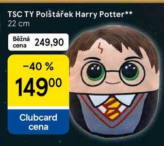 TSC TY Polštářek Harry Potter, 22 cm