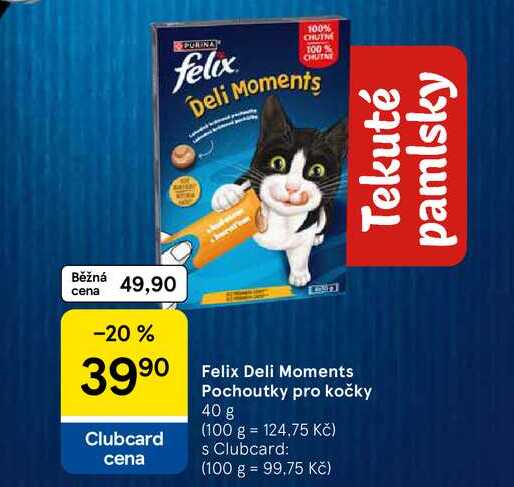 Felix Deli Moments Clubcard Pochoutky pro kočky, 40 g