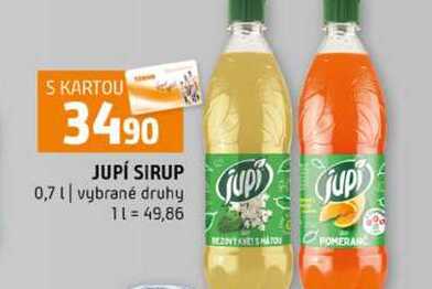 JUPÍ SIRUP 0,7l vybrané druhy