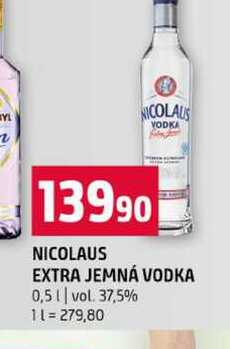 NICOLAUS EXTRA JEMNÁ VODKA 0,5l vol. 37,5%