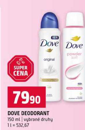 DOVE DEODORANT 150 ml vybrané druhy