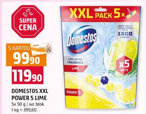 DOMESTOS XXL POWER 5 LIME 5x 50 g 