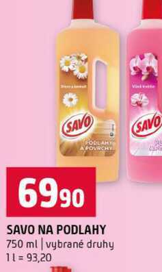 SAVO NA PODLAHY 750 ml vybrané druhy