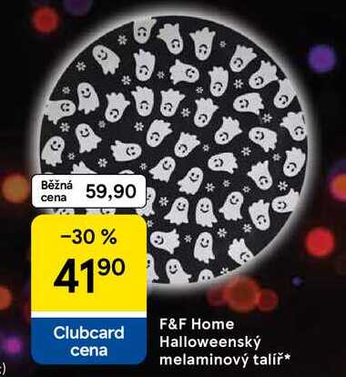F&F Home Halloweenský melaminový talíř