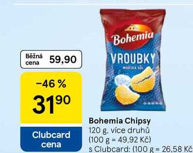Bohemia Chipsy, 120 g, více druhů 
