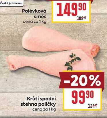 Krůtí spodní stehna paličky cena za 1 kg