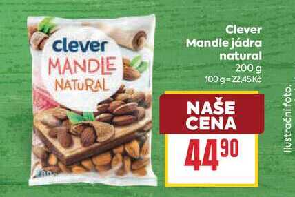 Clever Mandle jádra natural 200 g