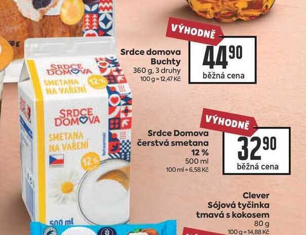 Srdce Domova čerstvá smetana 12% 500 ml