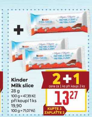 Kinder Milk slice 28 g