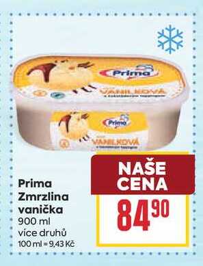 Prima Zmrzlina vanička 900 ml