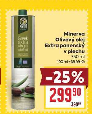 Minerva Olivový olej Extra panenský v plechu 750 ml 
