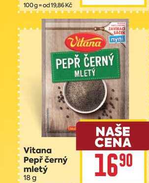 Vitana Pepř černý mletý 18 g