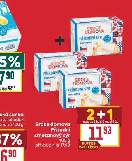 Srdce domova Přírodní smetanový sýr 100 g
