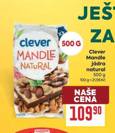 Clever Mandle jádra natural 500 g