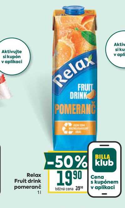 Relax Fruit drink pomeranč 1l