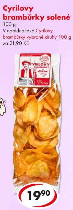 Cyrilovy brambůrky solené, 100 g 