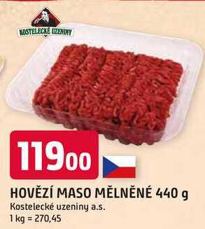 HOVĚZÍ MASO MĚLNĚNÉ 440 g