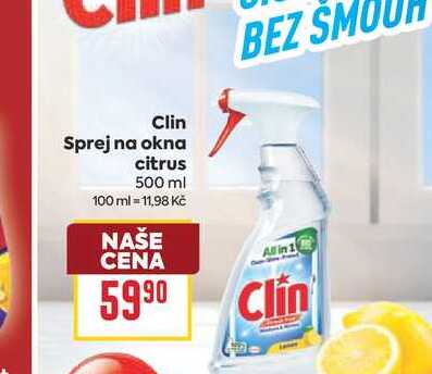 Clin Sprej na okna citrus 500 ml