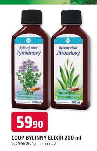 COOP BYLINNÝ ELIXÍR 200 ml vybrané druhy