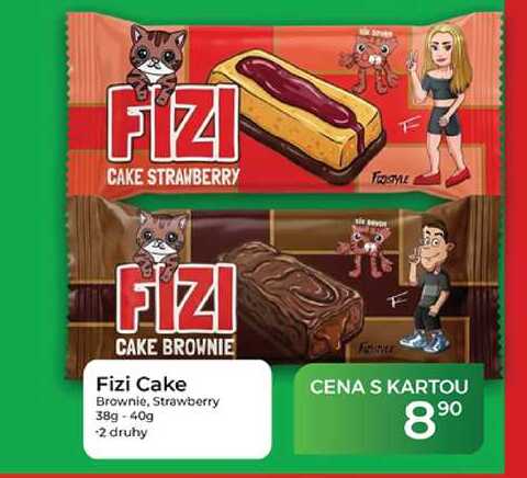 Fizi Cake Brownie, Strawberry 38g-40g
