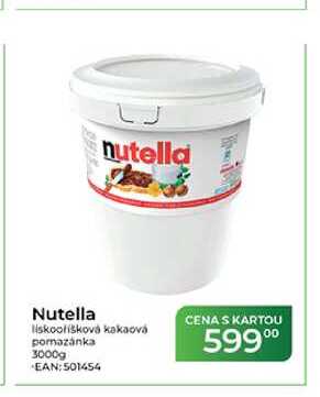 Nutella lískooříšková kakaová pomazánka 3000g
