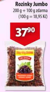 Rozinky Jumbo, 200 g + 100 g zdarma  