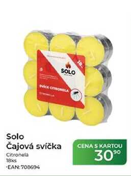 Solo Čajová svíčka Citronela 18ks