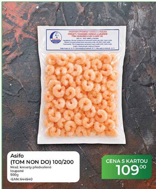 Asifo (TOM NON DO) 100/200 Mraž. krevety předvařené loupané 500g