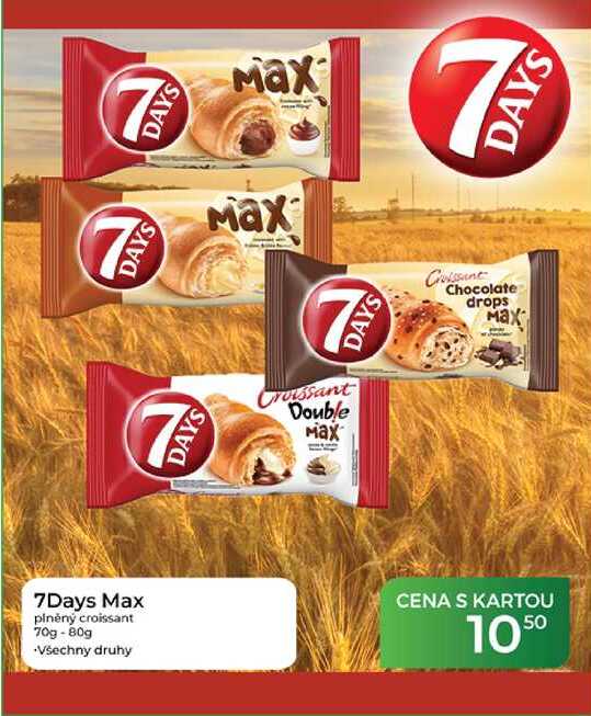 7Days Max plněný croissant 70g-80g