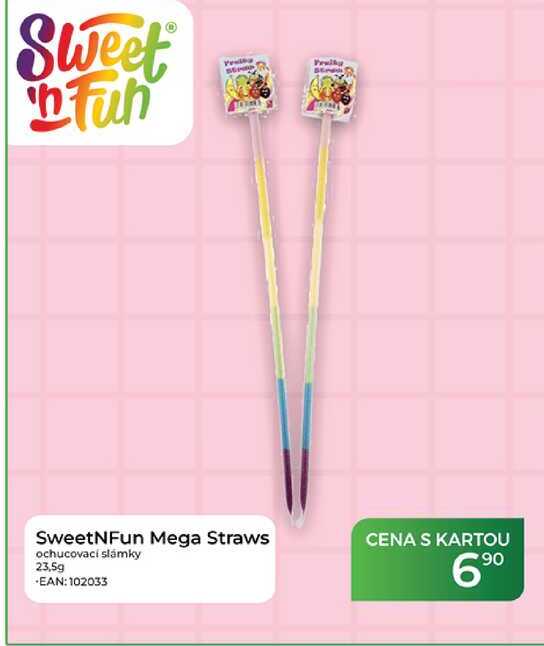 SweetNFun Mega Straws ochucovací slámky 23,5g