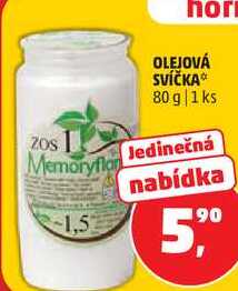 OLEJOVÁ SVÍČKA, 80 g