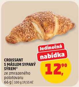 CROISSANT S MÁSLEM SYPANÝ SÝREM, 66 g