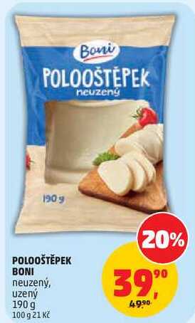 POLOOŠTĚPEK BONI neuzený, uzený, 190 g
