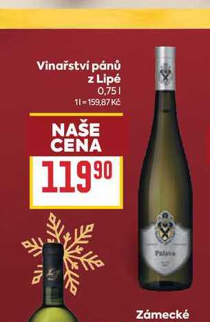 Vinařství pánů z Lipé 0,75l