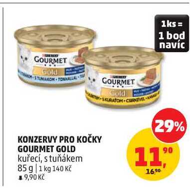 GOURMET GOLD kuřecí, s tuňákem, 85 g