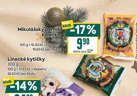 Mikulášský perník kolečko 60g