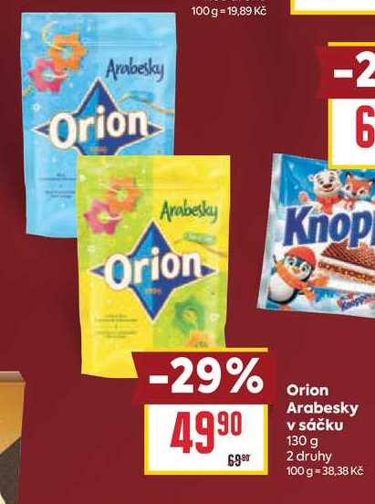 Orion Arabesky v sáčku 130 g