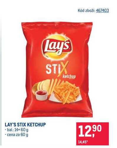 LAY'S STIX KETCHUP 60 g