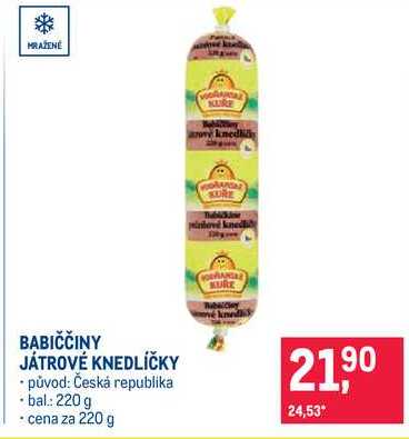 BABIČČINY JÁTROVÉ KNEDLÍČKY 220 g