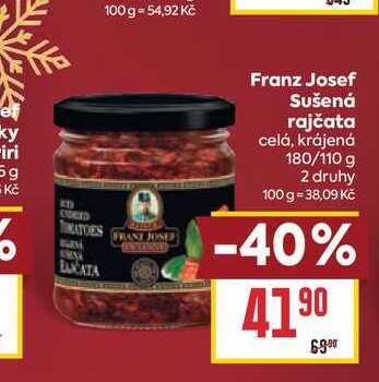 Franz Josef Sušená rajčata celá, krájená 180/110 g 