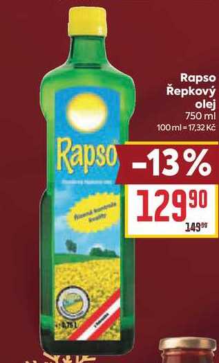 Rapso Řepkový olej 750 ml 