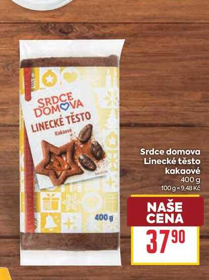 Srdce domova Linecké těsto kakaové 400 g